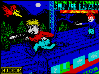 Stop the Express title screen for ZX Spectrum